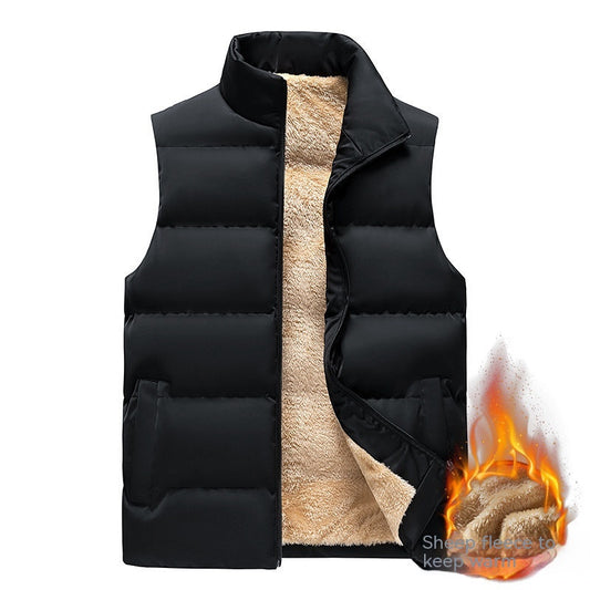 Lambswool Men's Down Cotton Vest Clip Outer Wear